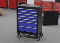 7 gabinetes de herramienta resistentes azules del almacenamiento del garaje de los cajones en las ruedas bloqueables