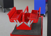 Aduana voladiza profesional del color de la caja de herramientas del metal de 3 bandejas con la manija