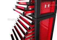 Cajón rojo 11 caja de herramientas del gabinete de herramienta de 27 pulgadas en las ruedas