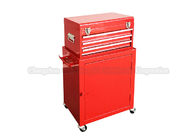 Sistemas de gabinetes rodantes rojos de la caja de herramientas del garaje del almacenamiento de 18 pulgadas con la puerta inferior