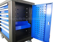 cajón 7 de 770m m caja de herramientas rodante azul media del gabinete del pecho de herramienta de 30 pulgadas en las ruedas