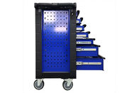 gabinete negro azul plegable de la carretilla de la caja de herramientas del pecho de herramienta de 7 cajones del panel de 770x460x970m m